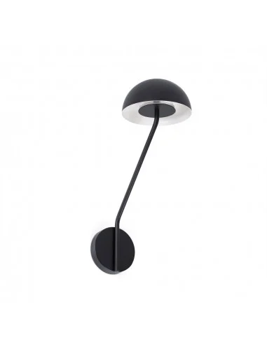 Aplique de pared Pure - Faro - Lámpara LED negra con cabezal redondeado