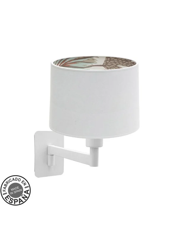 Aplique de Pared Dormitorio con Pantalla de Tela