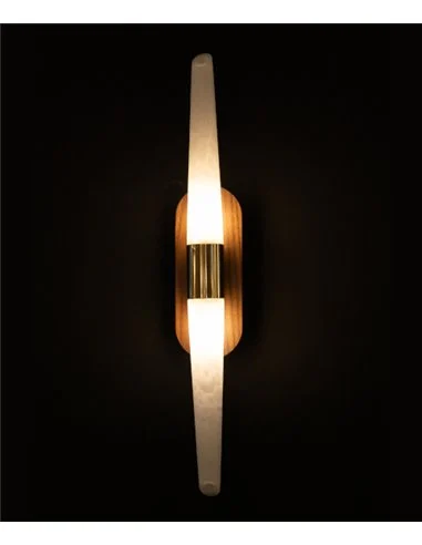 Aplique de pared Kensington – Mariner – Lámpara decorativa en blanco y dorado