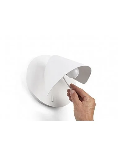 Aplique de pared Noon - Faro - Lámpara de pared blanca, estilo sencillo y moderno