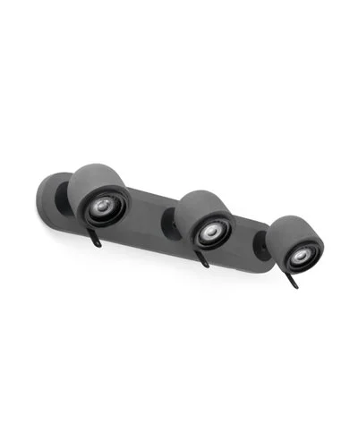 Aplique de pared Stone – Faro – Lámpara de cemento, 3 luces, Lector GU10