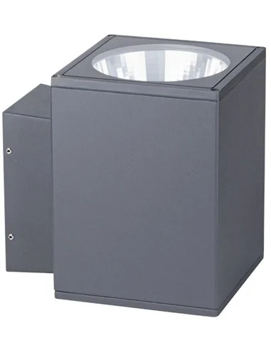 Aplique de pared Tower - Iberlamp - Lámpara cúbica de exterior, antracita