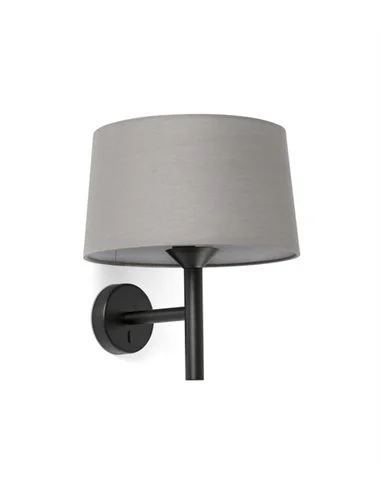 Aplique de pared Windsor - Faro - Pantalla gris, luz ambiental
