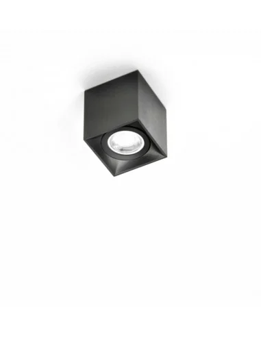 Aplique de techo de aluminio con acabado aluminio negro satinado 2700K - Mini Dau - Milán