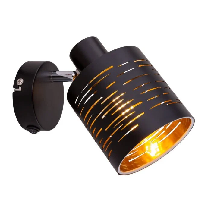 Aplique Globo TUNNO Negro, 1 luz
