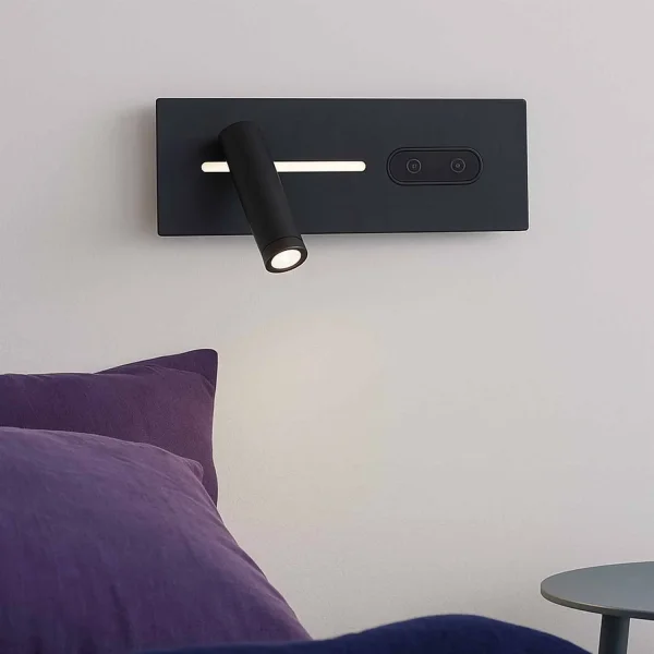 APLIQUE LED 10W REGULABLE TÁCTIL NEGRO 27,5CM SAEL