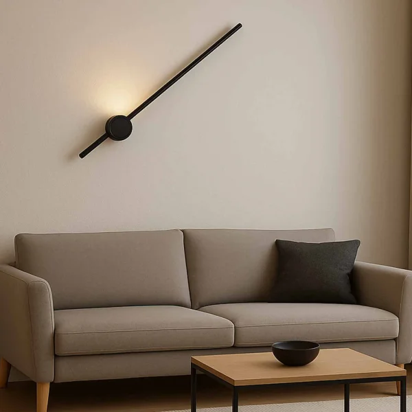 APLIQUE LED 8W 3000K ACERO PINTADO NEGRO 60CM MIREA