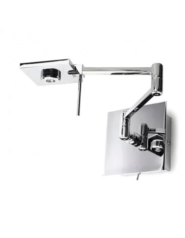Aplique de pared Del - Pujol - Con brazo articulado, color plateado