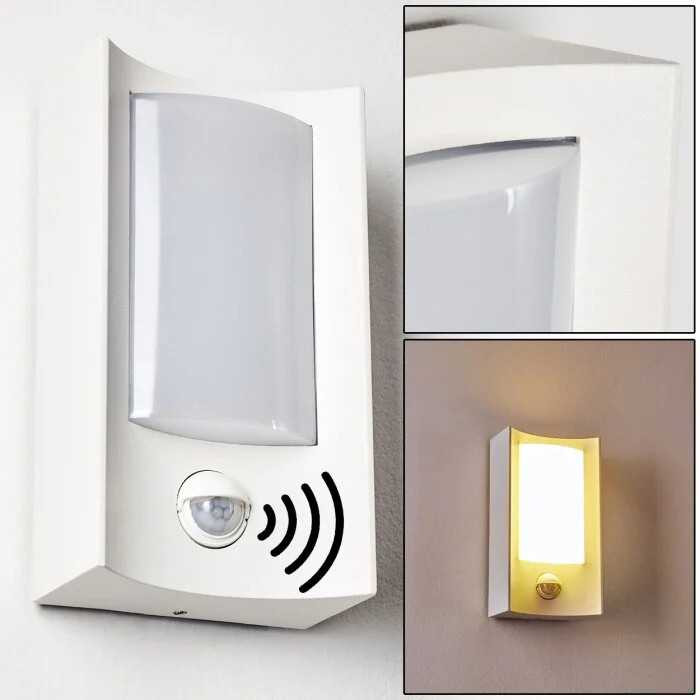 Aplique para exterior Nordkapp LED Blanca, 1 luz, Sensor de movimiento