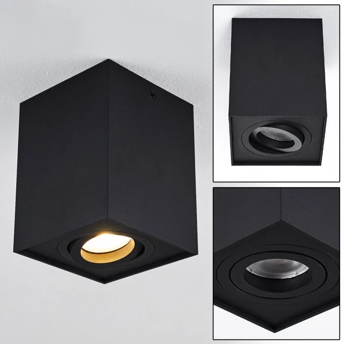 Baishan Lámpara de Techo Negro, 1 luz