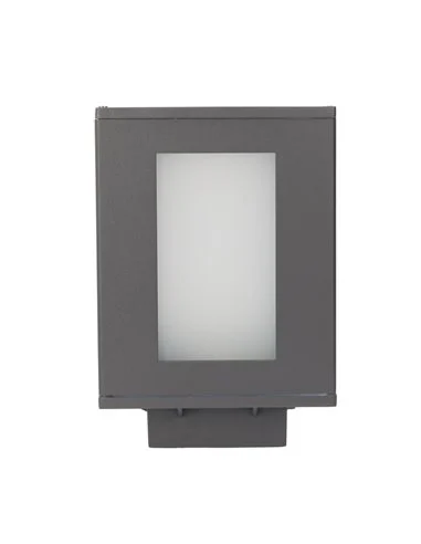 Baliza de exterior Alfil – FORLIGHT – Moderna lámpara de aluminio antracita, E27 IP44, Altura: 22 cm