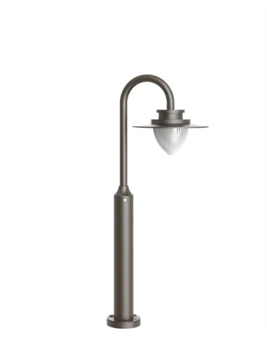 Baliza de exterior Calais - Iberlamp - Lámpara marrón LED