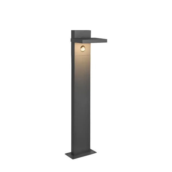 BALIZA EXTERIOR LED 8 W 3000K ANTRACITA C/SENSOR IP54 50 CM BROMELIA