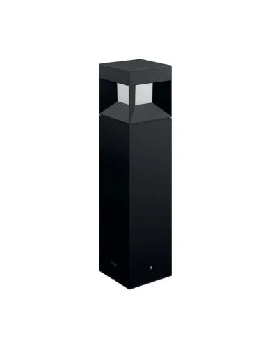 Baliza sobremuro LED exterior PARTERRE, negro 40cm altura, 8W 800Lm 2700K, IP44