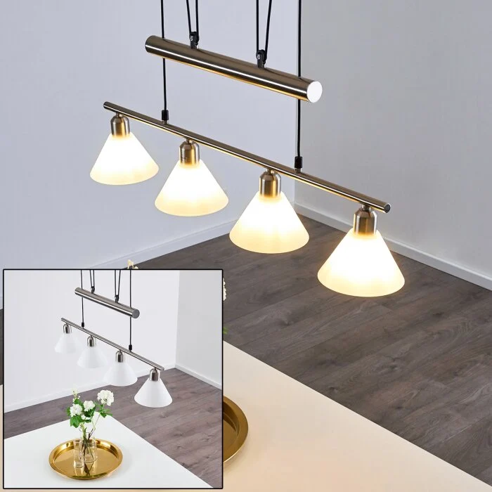 Bamenda Lámpara Colgante Níquel-mate, 4 luces
