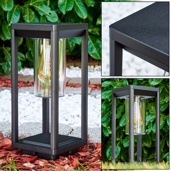 Baoshan Poste de Jardín Negro, 1 luz