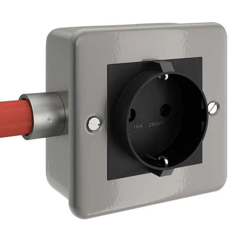 Base de enchufe simple para instalaciones con tubo flexible Ø20 mm