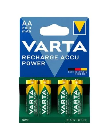 Batería AA Recargable 2100mAh Rechargue Accu Power LR06 4 Unidades