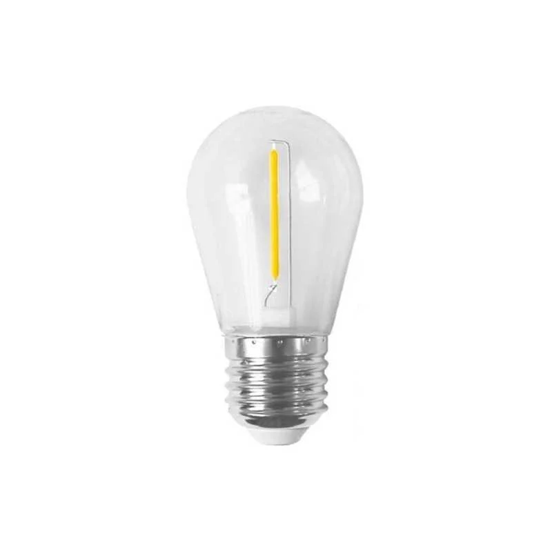 Bombilla LED goma blanca para guirnalda 1W rosca E27
