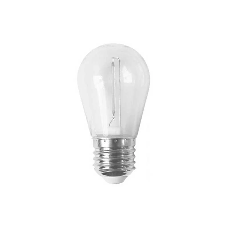 Bombilla LED goma azul para guirnalda 1W rosca E27