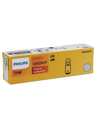 Bombilla de señalización interior vehículo T4W Philips Vision 12V 4W BA9s, 12929CP