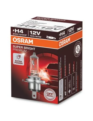 Bombilla H4 de 100W / 90W muy potente 12V Super Bright Premium 2.900Lm / 1700Lm