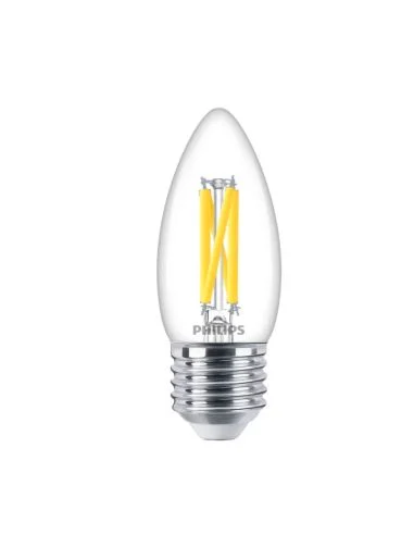 Bombilla Vela con filamento LED E27 470Lm 3.4W equivalente a 40W, regulable 2200K-2700K