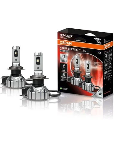 Bombillas Led H7 Night Breaker LED Smart homologadas en España +330% de brillo 64210DWNBSM-2HB