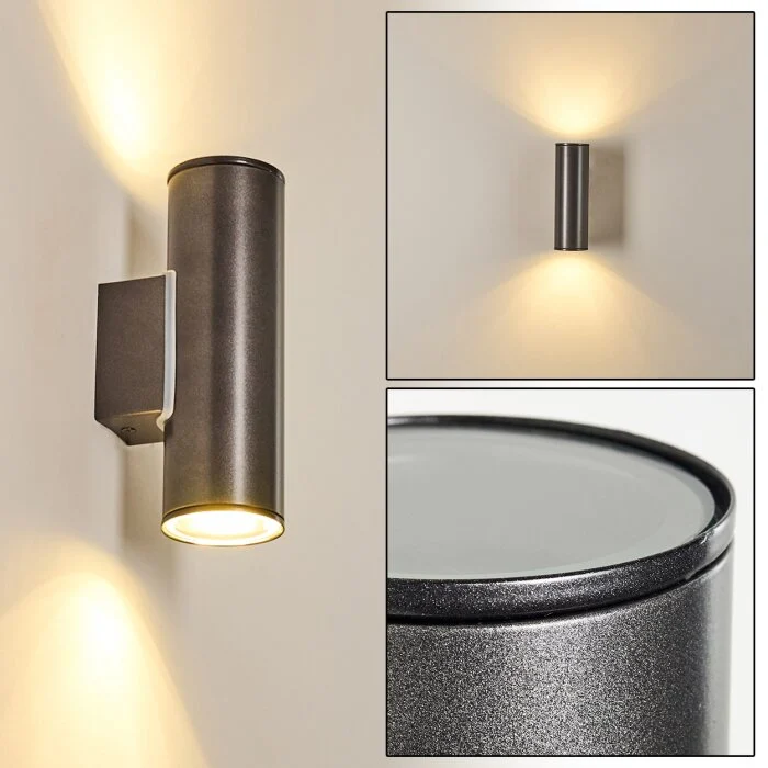 Brachy Aplique para exterior LED Antracita, 2 luces