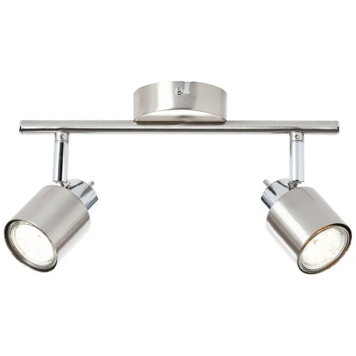 Brilliant ANDRES Lámpara de Techo Cromo, Níquel-mate, 2 luces