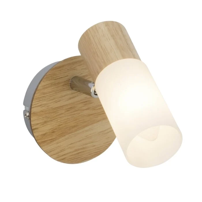 Brilliant Babsan Foco de pared Madera oscura, Blanca, 1 luz