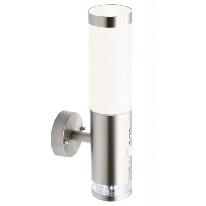 Brilliant Bole Aplique para exterior Color acero inoxidable, 1 luz, Sensor de movimiento