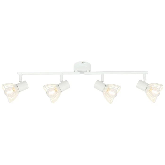 Brilliant Elhi Lámpara de Techo Blanca, 4 luces