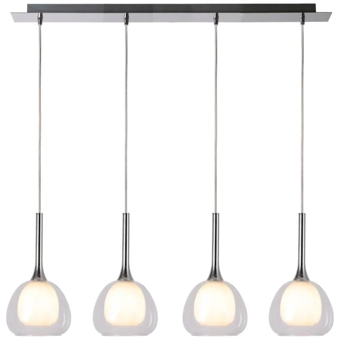 Brilliant Hadan Lámpara Colgante Cromo, 4 luces