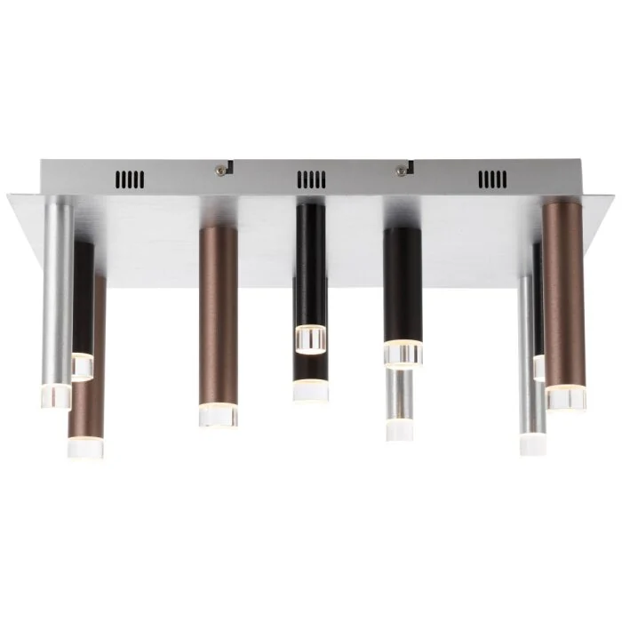 Brilliant Living Cembalo Lámpara de Techo LED Marrón, 12 luces