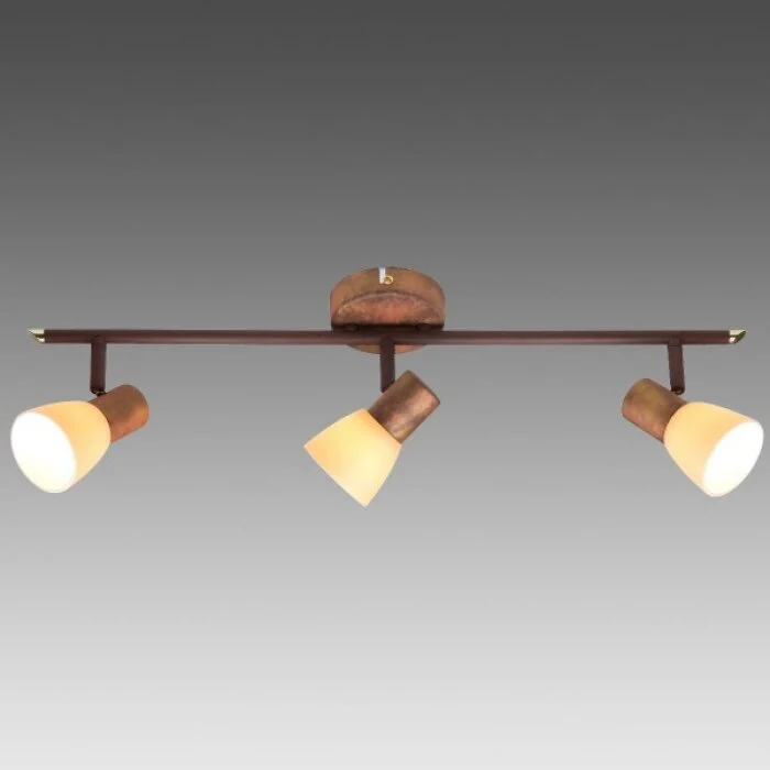 Brilliant Luca Lámpara de techo Cobre, 3 luces