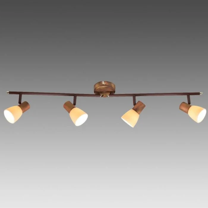 Brilliant Luca Lámpara de techo Cobre, 4 luces
