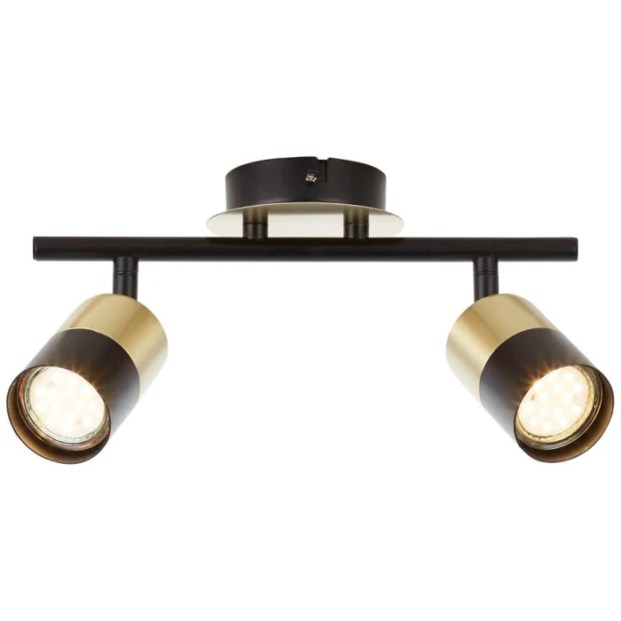 Brilliant Maribel Lámpara de Techo Latón, Negro, 2 luces