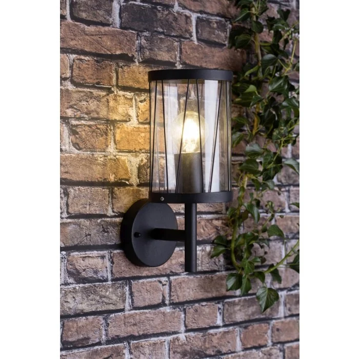 Brilliant Reed Aplique para exterior Negro, 1 luz