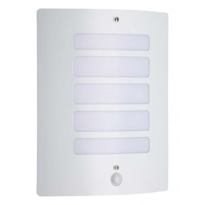 Brilliant Todd Aplique para exterior Blanca, 1 luz, Sensor de movimiento