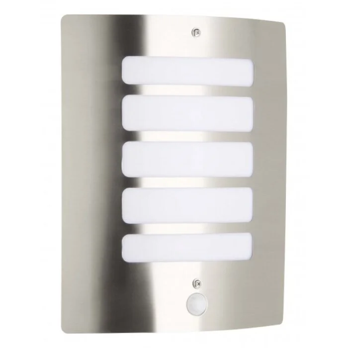 Brilliant Todd Aplique para exterior Color acero inoxidable, 1 luz, Sensor de movimiento