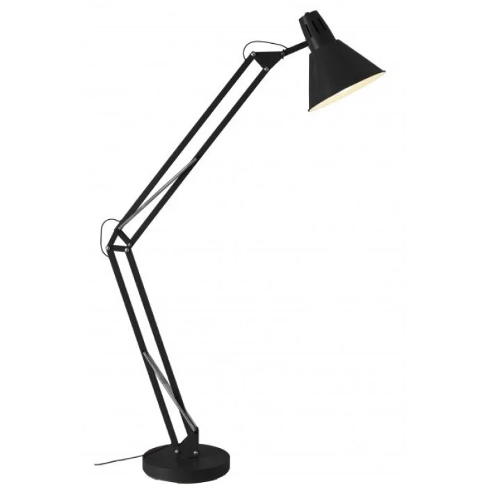Brilliant Winston Lámpara de pie Negro, 1 luz