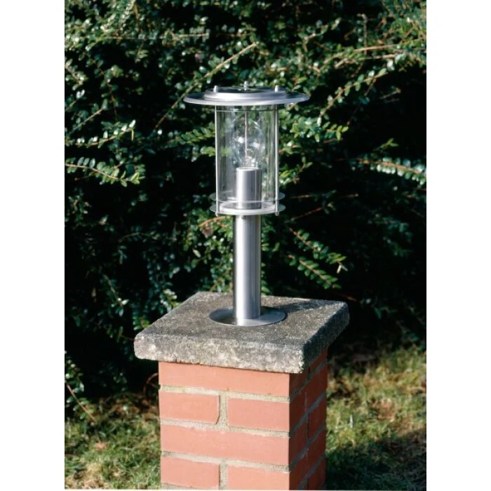 Brilliant York Poste de jardin Acero inoxidable, 1 luz