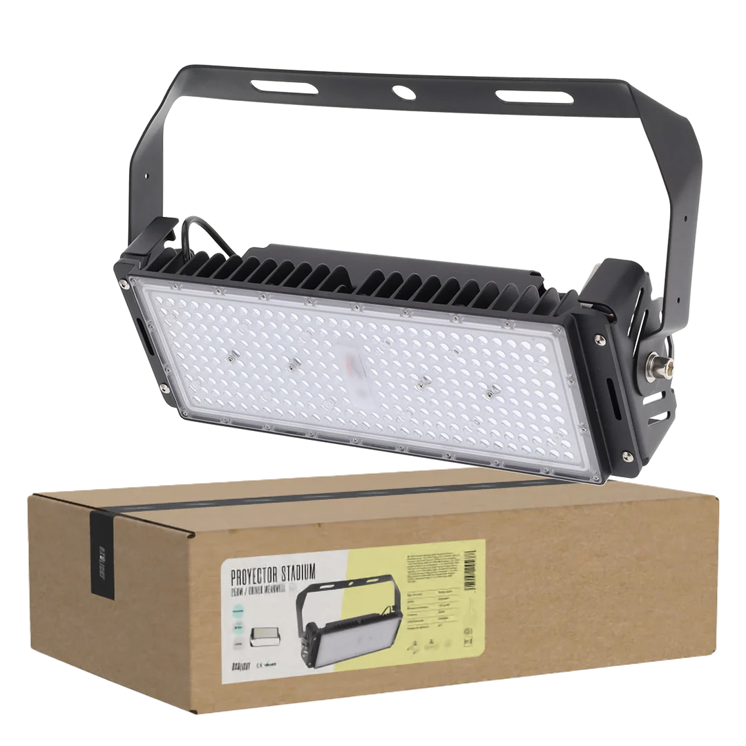 Proyector LED 250W Stadium 37500Lm Driver Meanwell 1-10V IP65 Philips 3030 100.000H