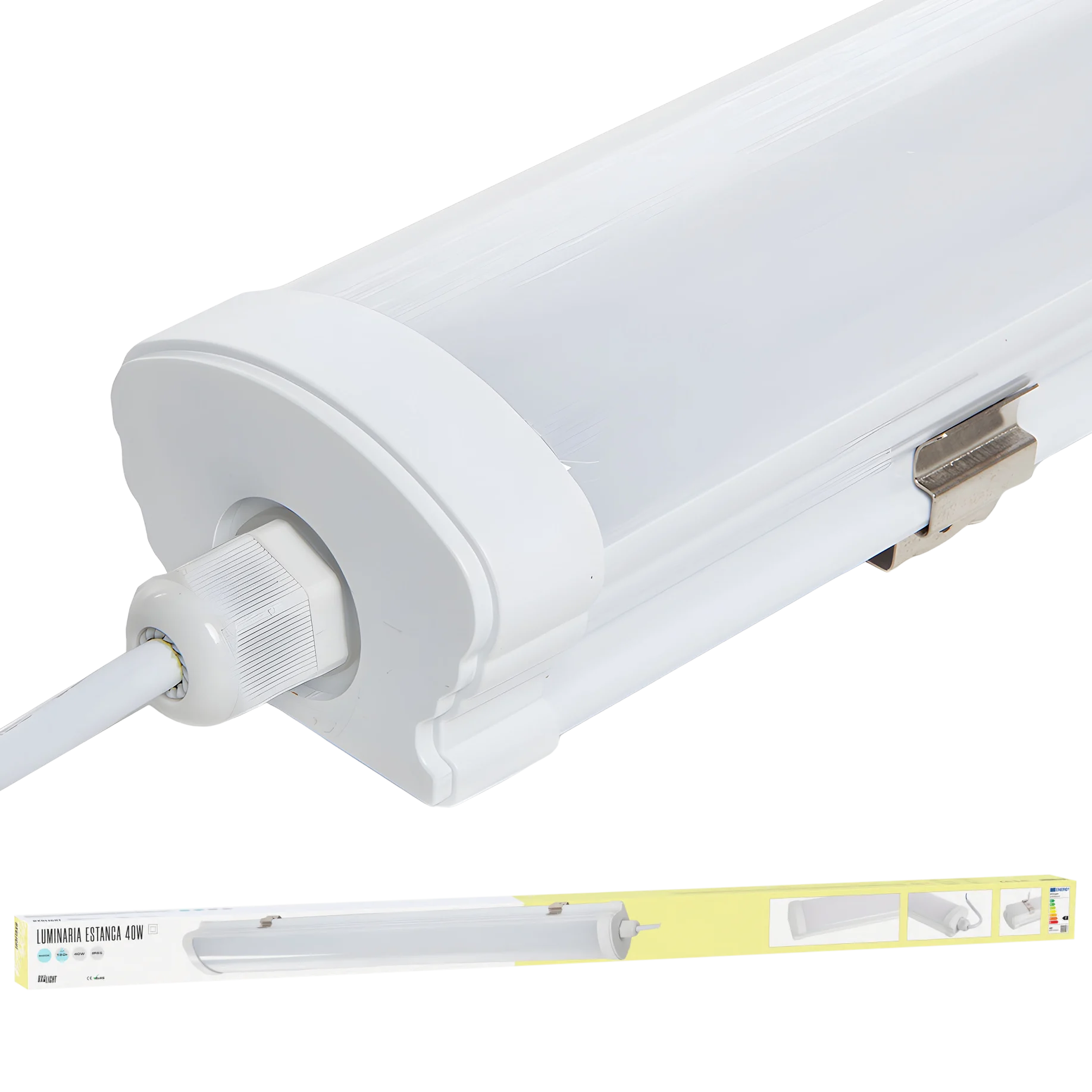 Equipo Estanco LED 40W 3.600Lm 6000ºK 120Cm IP65 50.000H    [BX3-WP-40W-1200-CW]