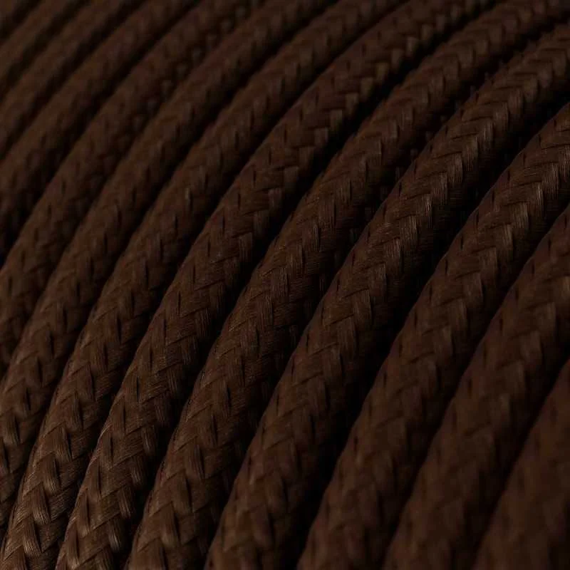 Cable decorativo textil a metros homologado color marrón