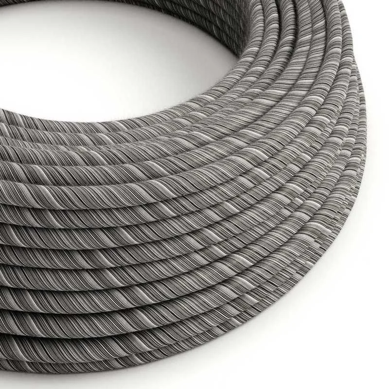 Cable decorativo textil a metros homologado gris vértigo