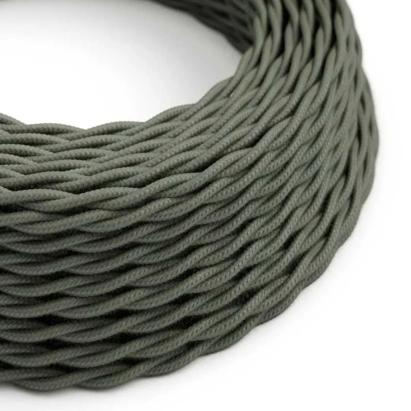 Cable decorativo textil trenzado a metros homologado marengo