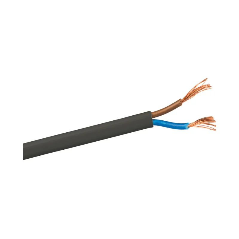 Cable manguera plano negro 2 x 0,50 mm2 PVC+PCV
