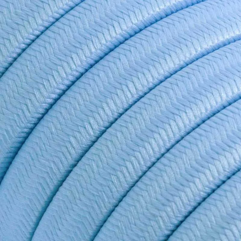 Cable plano de guirnalda exterior color azul cielo
